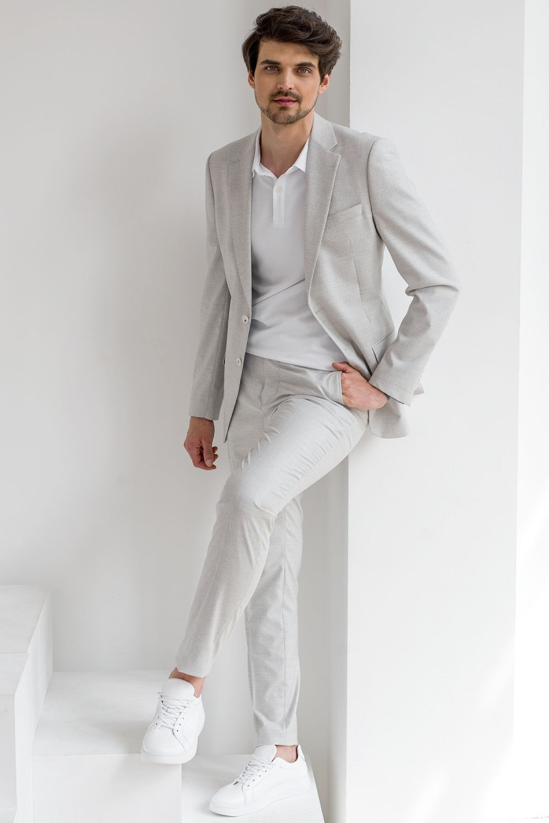 Białe Buty Męskie Skóra Trampki