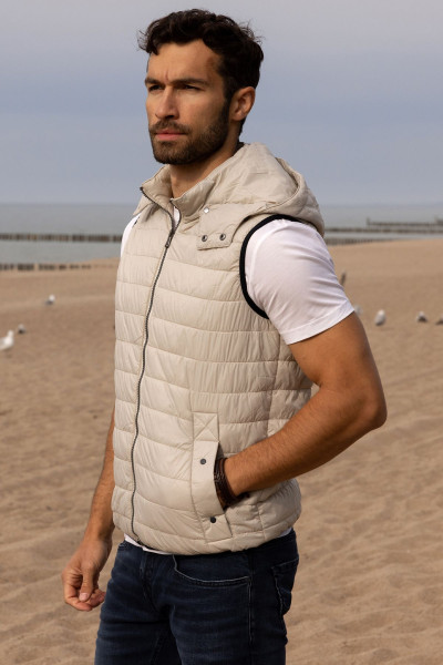 Granatowa Kurtka Męska z Kamizelką