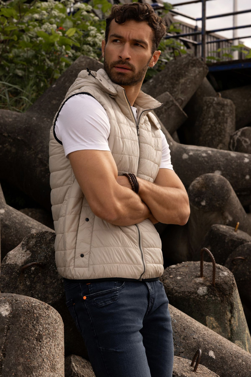 Granatowa Kurtka Męska z Kamizelką