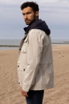 Beżowa Kurtka Męska z Kamizelką