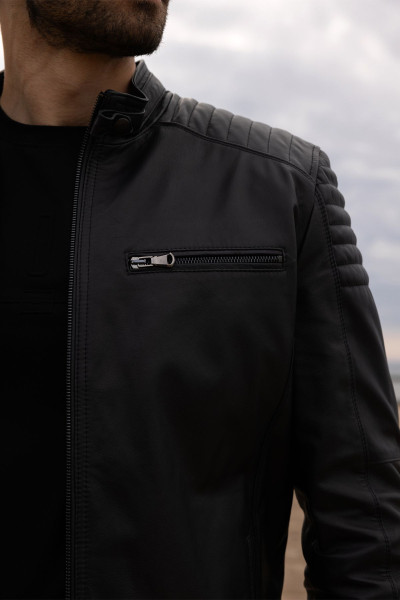 Brązowa Kurtka Męska Skóra