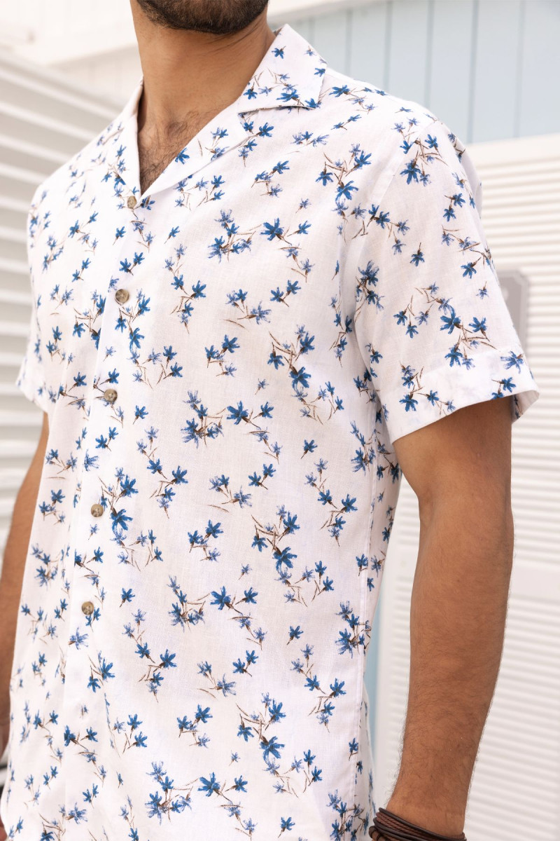 Koszula męska wzór len | Villaro