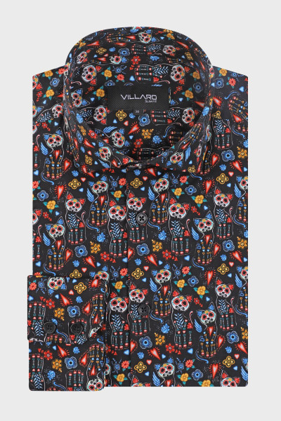 Koszula męska wzór koty | Villaro