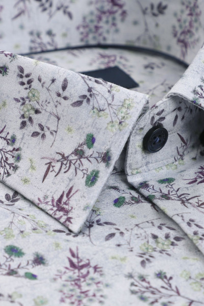 Koszula Męska Wzór Roślinny