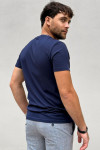 Granatowa koszulka męska t-shirt | Villaro