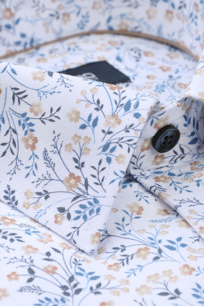 Koszula Męska Wzór Roślinny