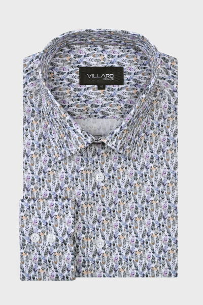 Koszula męska w kolorowe kwiaty | Villaro
