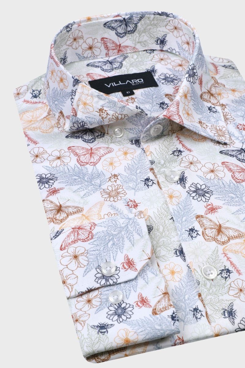 Koszula męska wzór motyle | Villaro
