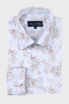 Błękitna koszula męska w drobne kwiaty, kontury | Villaro
