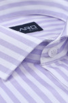 Fioletowa koszula męska wzór paski | Villaro
