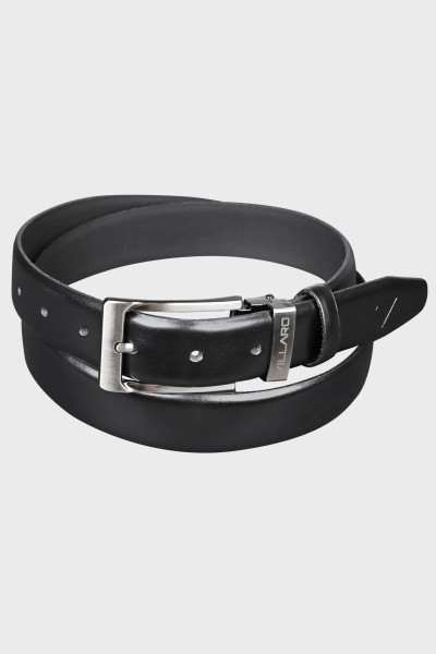Czarny Pasek Męski Gładki Skóra