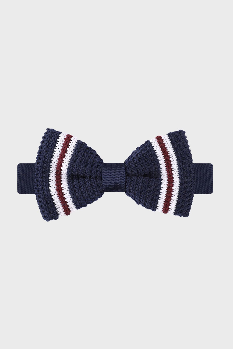 Dzianinowa mucha męska w odcieniu granatu | Villaro