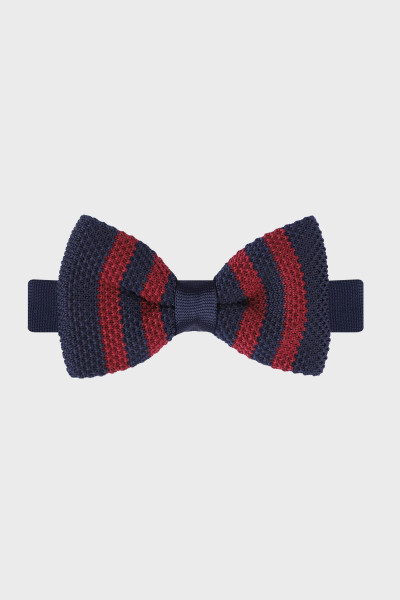 Dzianinowa mucha męska w kolorze bordo | Villaro