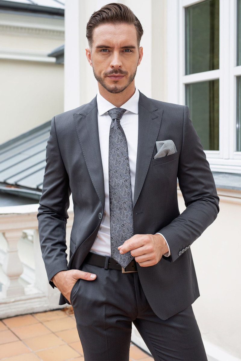 Szary garnitur męski | Villaro