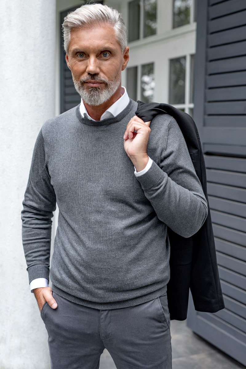 Szary sweter męski | Villaro