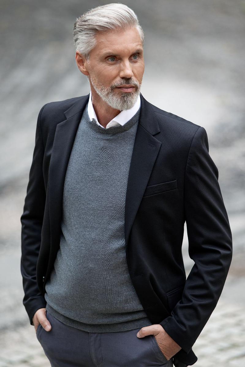 Szary sweter męski | Villaro