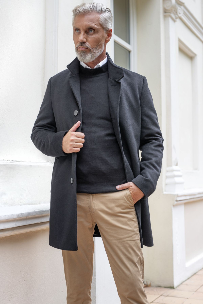 Beżowe Spodnie Męskie Chinosy