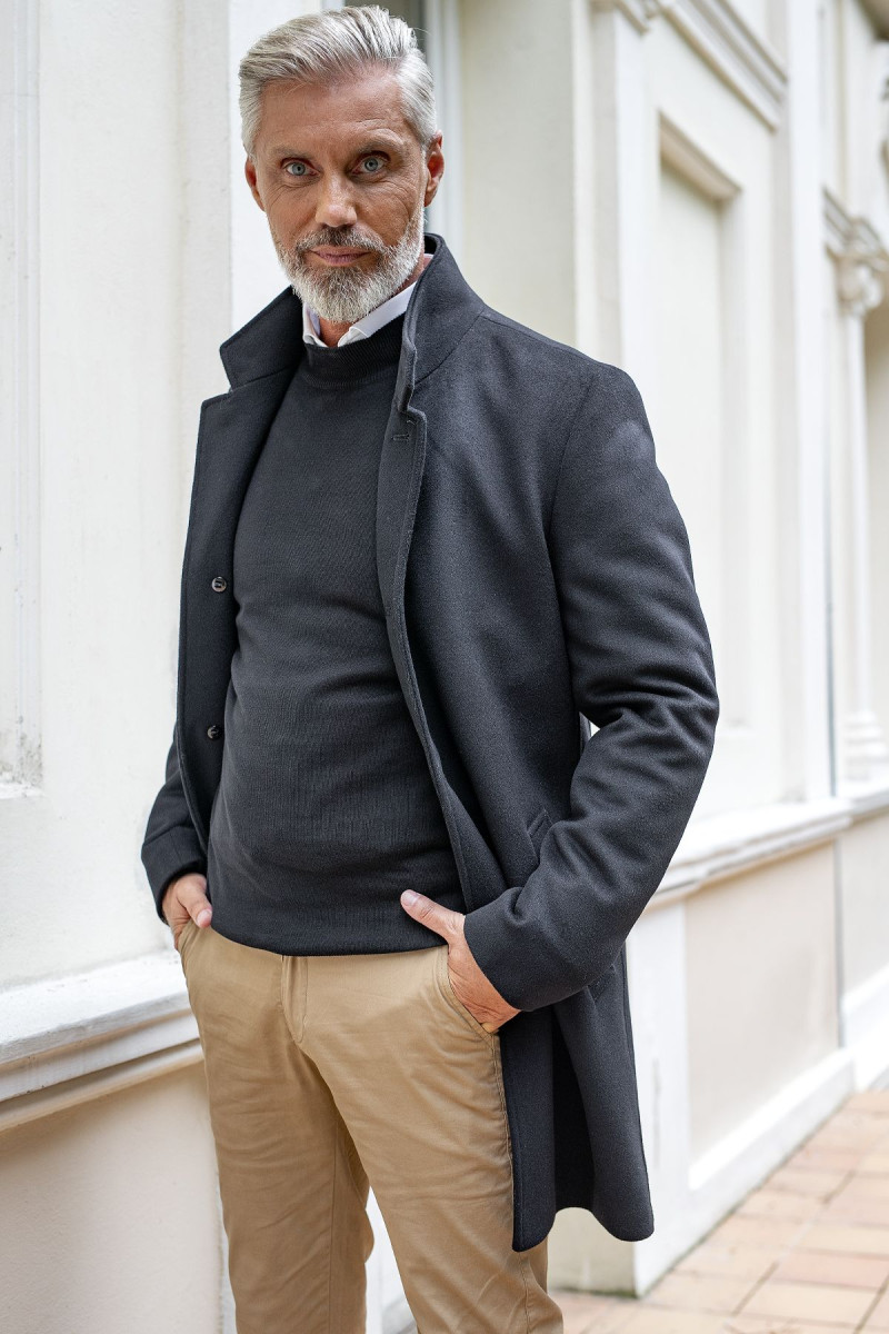 Beżowe Spodnie Męskie Chinosy