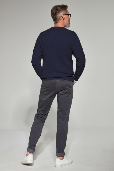 Granatowy Sweter Męski