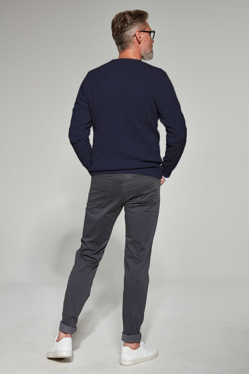 Męski granatowy sweter  | Villaro