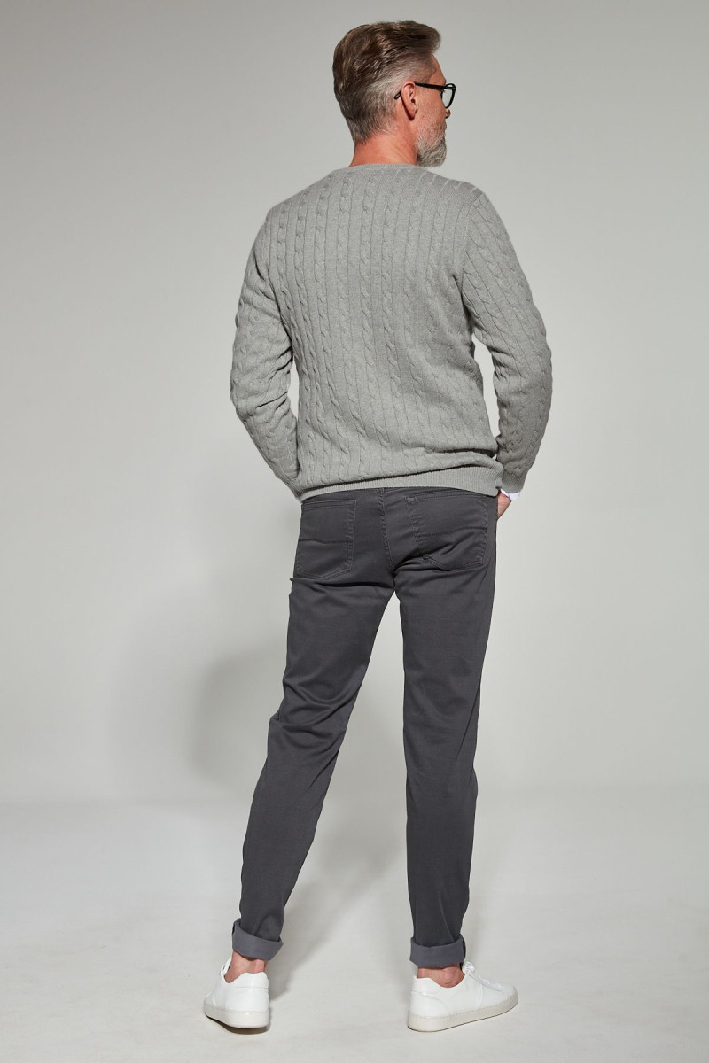 Męski szary sweter  | Villaro