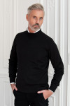 Czarny Sweter Męski Półgolf