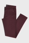 Bordowe Spodnie Męskie Chinosy Struktura
