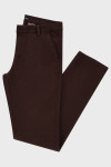 Brązowe Spodnie Męskie Chinosy Struktura