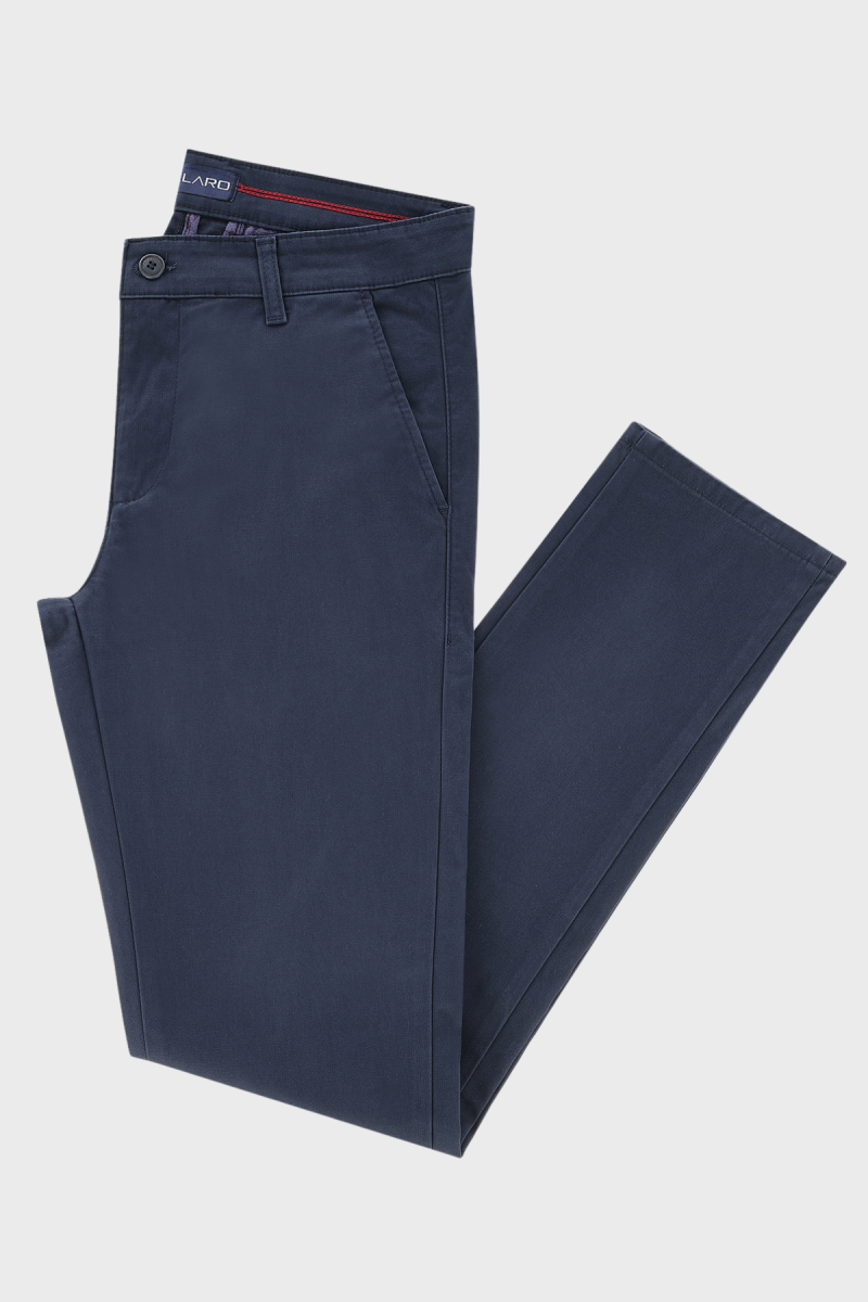 Granatowe Spodnie Męskie Chinosy