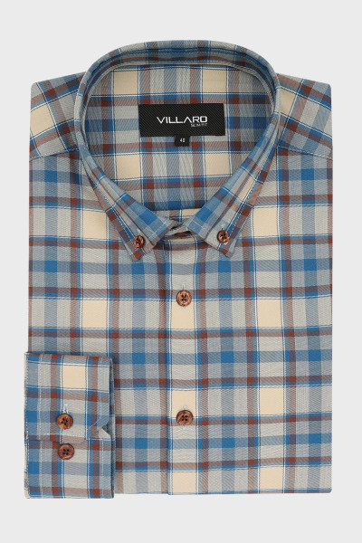 Koszula męska wzór krata | Villaro