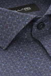 Granatowa koszula męska wzór geometryczny | Villaro