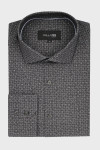 Szara koszula męska wzór geometryczny | Villaro