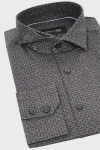 Szara koszula męska wzór geometryczny | Villaro