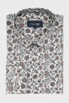 Koszula męska biała w kwiaty | Villaro