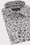 Koszula męska biała w kwiaty | Villaro