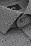 Szara koszula męska wzór jodełka | Villaro