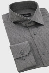 Szara koszula męska wzór jodełka | Villaro