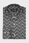 Czarna koszula męska wzorzysta | Villaro