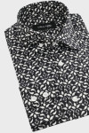 Czarna koszula męska wzorzysta | Villaro