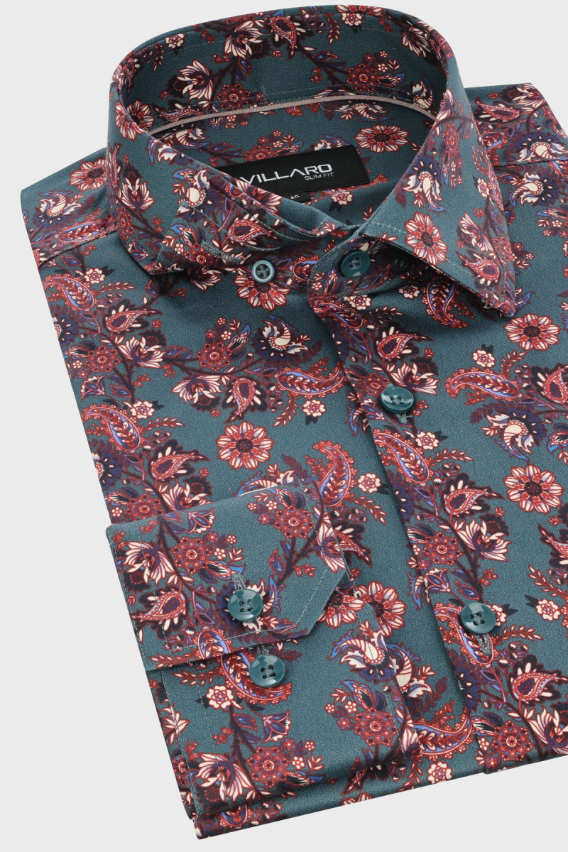 Koszula męska w kwiaty | Villaro