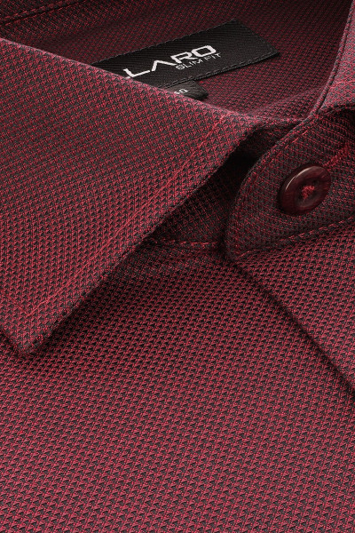 Bordowa Koszula Męska Struktura
