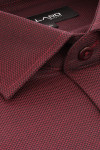 Bordowa koszula męska struktura | Villaro