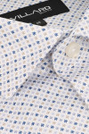 Męska biała koszula microwzór | Villaro