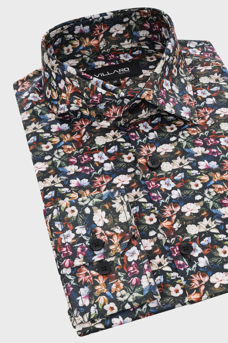 Koszula męska kwiaty | Villaro