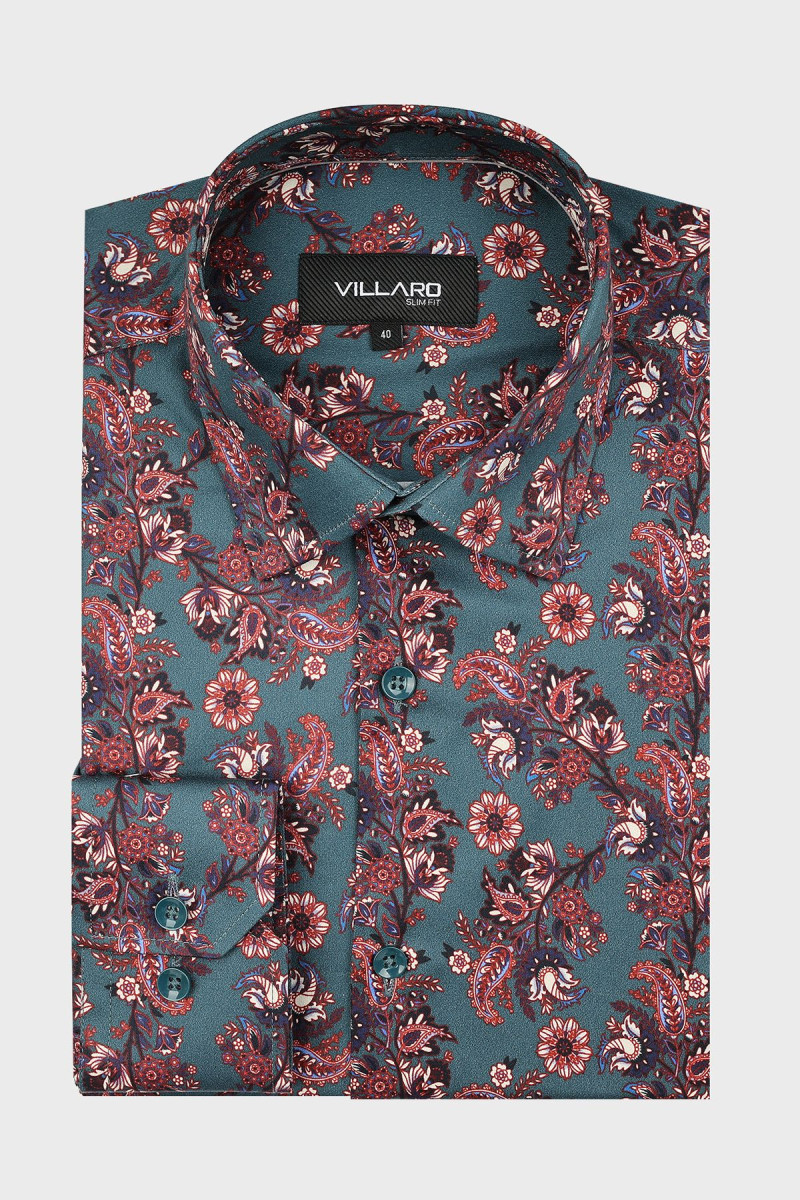 Koszula męska w kwiaty | Villaro