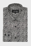 Czarna koszula męska wzór | Villaro