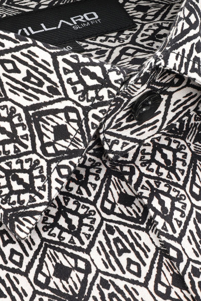 Czarna Koszula Męska Wzór