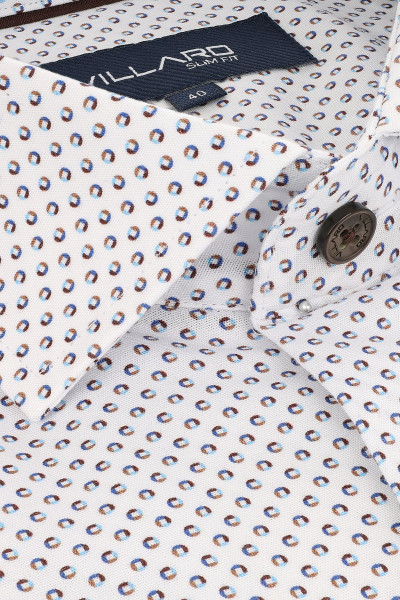 Biała Koszula Męska Microwzór