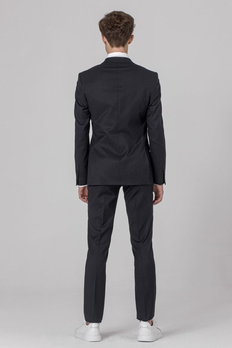 Granatowa marynarka męska struktura | Villaro