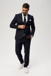 Granatowe spodnie męskie wizytowe | Villaro